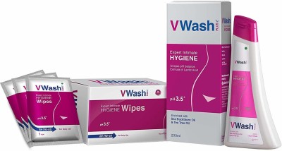 VWash Plus Intimate Hygiene Wash + Vwash Wipes Combi Intimate Wash  (200 ml)