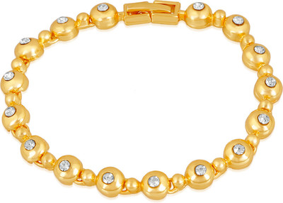 Mahi Alloy Crystal Gold-plated Bracelet