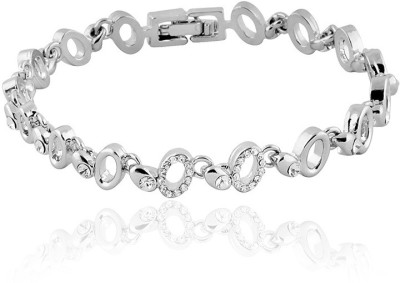 mahi Brass, Alloy Crystal Rhodium Bracelet