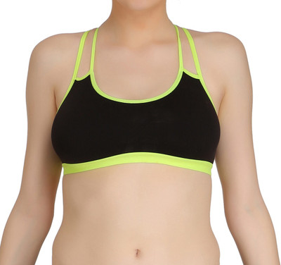 Arousy by Arousy Simpal H Bra Women Sports Non Padded Bra(Green, Black)