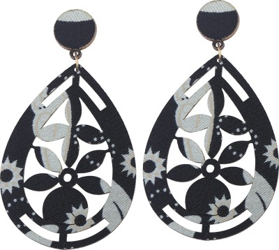 SILVER SHINE SILVER SHINE Elegant Designer Dangler Wooden Earrings For Girls and Women … Wood Drops & Danglers