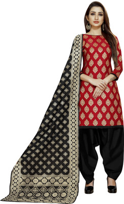 INDIAN CULTURE Brocade Self Design, Solid Kurta & Palazzo Material(Unstitched)