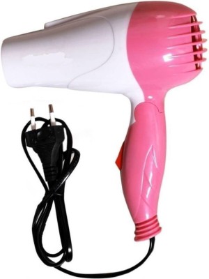 Skyline N-1290 Foldable Hair Dryer(1000 W, White, Pink)