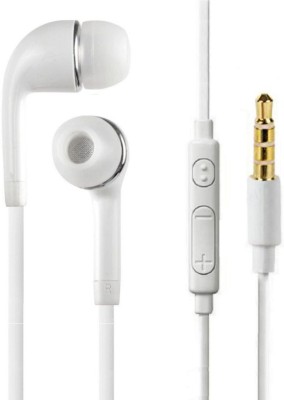 Meyaar Wired In-Ear High Bass Stereo Headphones with Mic Wired Headset(White, In the Ear)