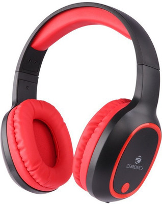 Zebronics ZEB-THUNDER Bluetooth Headset(Black, Red, Wireless over the head)