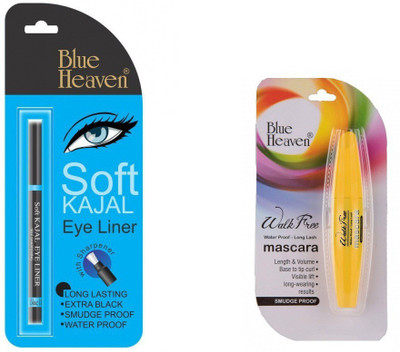 BLUE HEAVEN walk free mascara and soft kajal liner(2 Items in the set)
