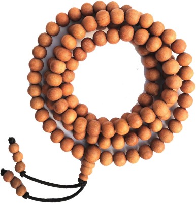 TWIRFY Natural Scented Sandalwood / Chandan Mala For Girls & Women Beads Wood Necklace