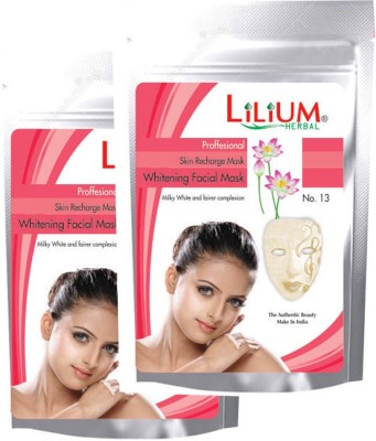 LILIUM Herbal Skin Recharge Whitening Facial Mask Pack of 2(25 g)