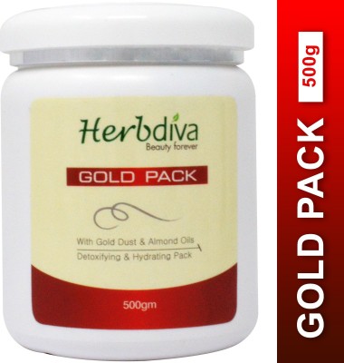 Herbdiva Gold Dust & Almond Oils With Detoxifying & Hydrating Pack(500 g)