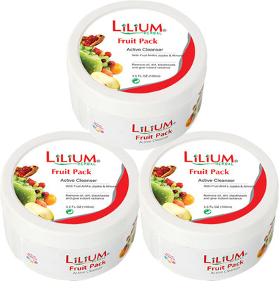 LILIUM Cleanser Fruit Pack 100ml Pack of 3(100 ml)