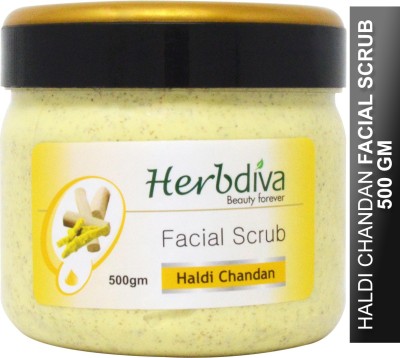 Herbdiva Haldi Chandan Facial Scrub For Dead Skin Scrub(500 g)