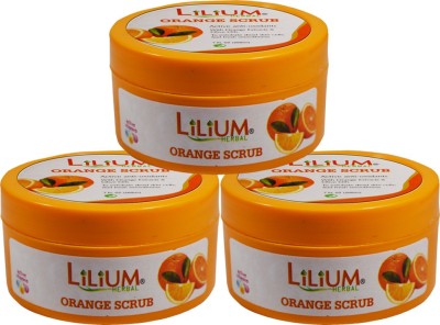 LILIUM Orange Scrub 200ml Pack of 3 Scrub(200 ml)