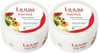 LILIUM Lilium Active Cleanser Fruit Pack 100ml Pack of 2(100 ml)