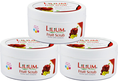 LILIUM Fruit Scrub 200ml Pack of 3 Scrub(200 ml)