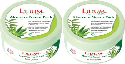 LILIUM Lilium Aloe Vera Neem Pack 200ml Pack of 2(200 ml)