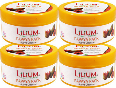 LILIUM Lilium Papaya Active Cleanser Pack 100ml Pack of 4(100 ml)