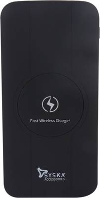 Syska 10000 mAh Power Bank  (Black, Lithium Polymer)