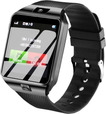 Rock DZ09 Black Android, 4G calling Smartwatch(Black Strap, Free)