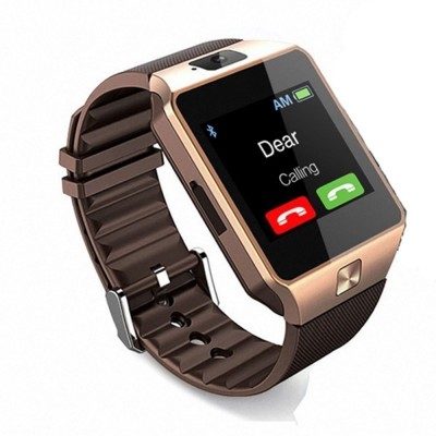 Hop 4G phones DZ09 Smartwatch(Brown Strap, Regular)