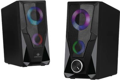 ZEBRONICS ZEB-WARRIOR 10 W Laptop/Desktop Speaker  (Black, Black, 2.0 Channel)