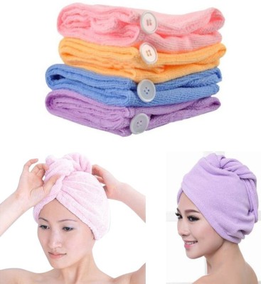 veniqe Cotton Terry 300 GSM Hair Towel Set(Pack of 4)