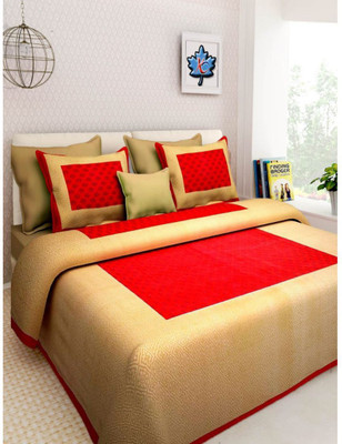 DHAWARIYA'S 230 TC Cotton Double Printed Bedsheet(Pack of 1, Multicolor)