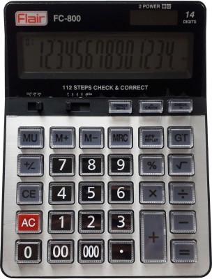 FLAIR FC- 800 Desktop Series 112 Steps Check & Correct Basic  Calculator(14 Digit)