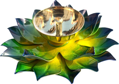 Wacky Brass, Iron Table Diya(Height: 2 inch)