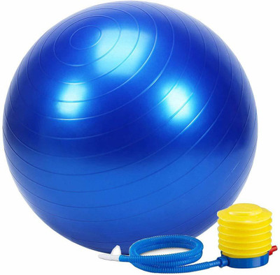Welldone Anti-Burst Yoga Exercise Gym Ball with Foot Pump (65 cm) Gym Ball(With Pump)