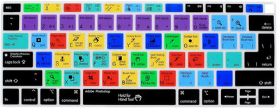 Saco Hot Key Function Shortcut Silicone Keyboard Cover Skin Adobe Photoshop Laptop Keyboard Skin(Multicolor)