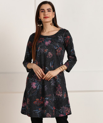 biba-women-floral-print-a-line-kurtagrey