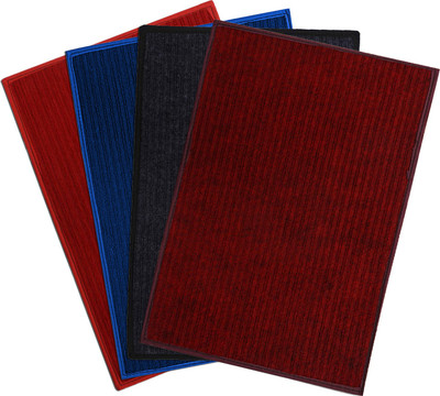 KUBER INDUSTRIES Microfiber Door Mat(Blue & Maroon & Grey & Red, Free, Pack of 4)