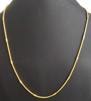 dewiss Link Bar Stylish & Trendy Most Popular Beautiful Design Golden light Gold Plated Chain (18-20 Inch) Gold-plated Plated Brass, Alloy Chain