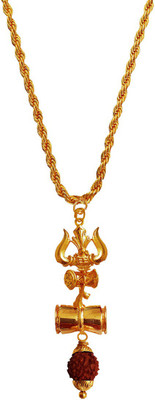 Price History of rich famous Gold Plated Shiva Trishul Damru