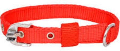 Hanu Plain Dog Collar Charm(Red, Round)