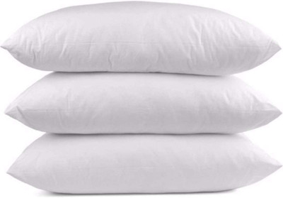 Changers Polyester Fibre Sleeping Pillow Pack of 3 Solid(White)