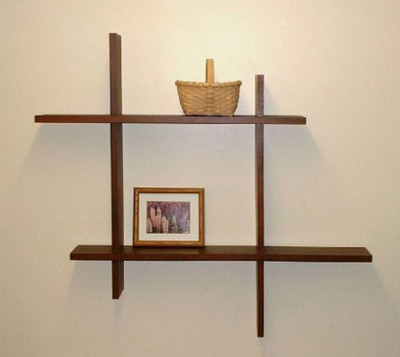 Maaz Handicrafts Home Decor Aldo (Brown) MDF (Medium Density Fiber) Wall Shelf(Number of Shelves - 1, Brown)