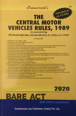 The Central Motor Vehicles Rules, 1989 - Bare Act 2020 Edition(Paperback, Commercial)
