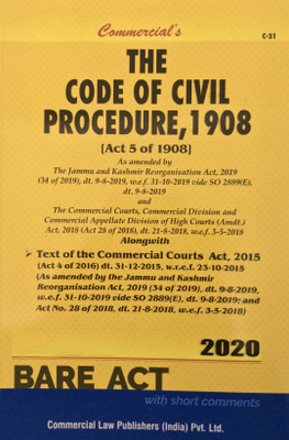 The Code Of Civil Procedure, 1908 - Bare Act 2020 Edition(Paperback, Commercial)