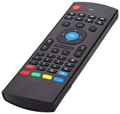 AUSHA 2.4G Wireless Air Mouse Smart Remote Motion Control and Keyboard for Smart TV Android Box Mini PC Universal Remote Controller(Black)
