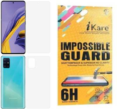 iKare Front and Back Screen Guard for Samsung Galaxy A71(Pack of 2)