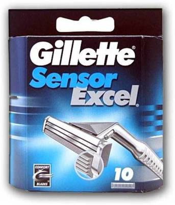GILLETTE Sensor excel shaving blades pack of 10  (Pack of 10)