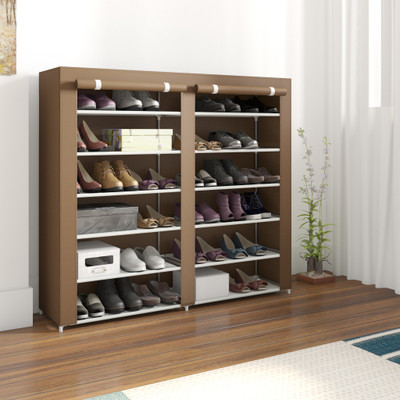 Flipkart Perfect Homes Studio 2 Door Metal Collapsible Shoe Stand(12 Shelves)