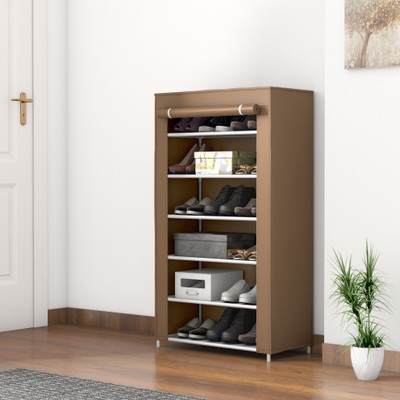 Flipkart Perfect Homes Studio Metal Collapsible Shoe Stand(Brown, 6 Shelves, DIY(Do-It-Yourself))