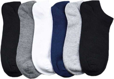 FeetMotion Men Solid Ankle Length(Pack of 6)