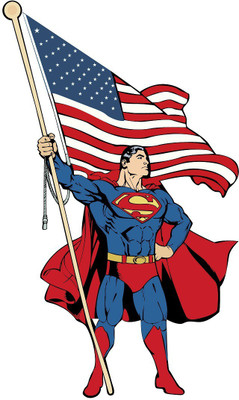 Wallzone 100 cm Super man Removable Sticker(Pack of 1)