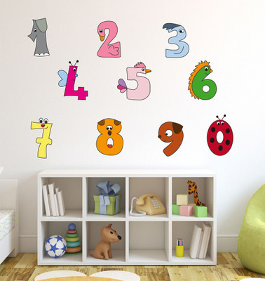 Littlebuds 110 cm Alphabets And Numbers Removable Sticker(Pack of 1)