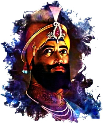 DivineDesigns 51 cm Guru Govind Singh Ji Self Adhesive Sticker(Pack of 1)