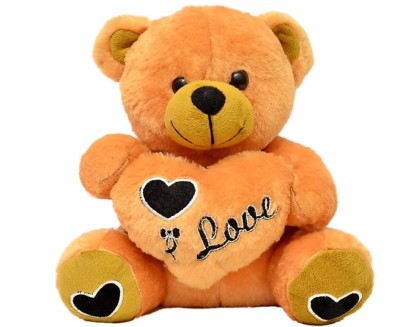 jassi toys Soft Lovely Teddy Bear Carry to Heart for Valentine Day Gift Someone Special Gift Item (35 cm, Yellow)  - 35 cm(Yellow)