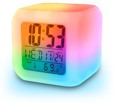 CraftQua Digital White Clock